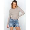 imageANRABESS Women Long Sleeve Shirts Rib Knit Slim Fit Tops Basic Tee Spring Outfits Casual TShirt Underscrubs Layer ClothesDark Khaki