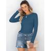 imageANRABESS Women Long Sleeve Shirts Rib Knit Slim Fit Tops Basic Tee Spring Outfits Casual TShirt Underscrubs Layer ClothesDeep Blue