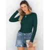 imageANRABESS Women Long Sleeve Shirts Rib Knit Slim Fit Tops Basic Tee Spring Outfits Casual TShirt Underscrubs Layer ClothesForest Green
