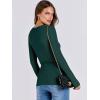 imageANRABESS Women Long Sleeve Shirts Rib Knit Slim Fit Tops Basic Tee Spring Outfits Casual TShirt Underscrubs Layer ClothesForest Green