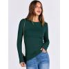 imageANRABESS Women Long Sleeve Shirts Rib Knit Slim Fit Tops Basic Tee Spring Outfits Casual TShirt Underscrubs Layer ClothesForest Green