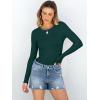 imageANRABESS Women Long Sleeve Shirts Rib Knit Slim Fit Tops Basic Tee Spring Outfits Casual TShirt Underscrubs Layer ClothesForest Green