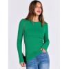 imageANRABESS Women Long Sleeve Shirts Rib Knit Slim Fit Tops Basic Tee Spring Outfits Casual TShirt Underscrubs Layer ClothesGreen