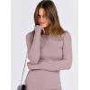 imageANRABESS Women Long Sleeve Shirts Rib Knit Slim Fit Tops Basic Tee Spring Outfits Casual TShirt Underscrubs Layer ClothesGrey Pink
