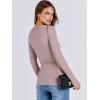 imageANRABESS Women Long Sleeve Shirts Rib Knit Slim Fit Tops Basic Tee Spring Outfits Casual TShirt Underscrubs Layer ClothesGrey Pink