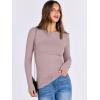 imageANRABESS Women Long Sleeve Shirts Rib Knit Slim Fit Tops Basic Tee Spring Outfits Casual TShirt Underscrubs Layer ClothesGrey Pink