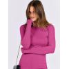 imageANRABESS Women Long Sleeve Shirts Rib Knit Slim Fit Tops Basic Tee Spring Outfits Casual TShirt Underscrubs Layer ClothesHot Pink