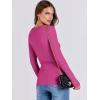 imageANRABESS Women Long Sleeve Shirts Rib Knit Slim Fit Tops Basic Tee Spring Outfits Casual TShirt Underscrubs Layer ClothesHot Pink