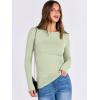imageANRABESS Women Long Sleeve Shirts Rib Knit Slim Fit Tops Basic Tee Spring Outfits Casual TShirt Underscrubs Layer ClothesLight Green