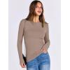 imageANRABESS Women Long Sleeve Shirts Rib Knit Slim Fit Tops Basic Tee Spring Outfits Casual TShirt Underscrubs Layer ClothesLight Khaki