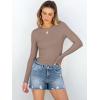 imageANRABESS Women Long Sleeve Shirts Rib Knit Slim Fit Tops Basic Tee Spring Outfits Casual TShirt Underscrubs Layer ClothesLight Khaki