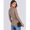 imageANRABESS Women Long Sleeve Shirts Rib Knit Slim Fit Tops Basic Tee Spring Outfits Casual TShirt Underscrubs Layer ClothesLight Khaki