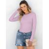 imageANRABESS Women Long Sleeve Shirts Rib Knit Slim Fit Tops Basic Tee Spring Outfits Casual TShirt Underscrubs Layer ClothesLight Purple