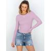 imageANRABESS Women Long Sleeve Shirts Rib Knit Slim Fit Tops Basic Tee Spring Outfits Casual TShirt Underscrubs Layer ClothesLight Purple