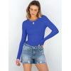 imageANRABESS Women Long Sleeve Shirts Rib Knit Slim Fit Tops Basic Tee Spring Outfits Casual TShirt Underscrubs Layer ClothesLight Royal Blue