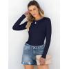 imageANRABESS Women Long Sleeve Shirts Rib Knit Slim Fit Tops Basic Tee Spring Outfits Casual TShirt Underscrubs Layer ClothesNavy Blue