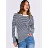 imageANRABESS Women Long Sleeve Shirts Rib Knit Slim Fit Tops Basic Tee Spring Outfits Casual TShirt Underscrubs Layer ClothesNavy Blue White