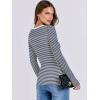 imageANRABESS Women Long Sleeve Shirts Rib Knit Slim Fit Tops Basic Tee Spring Outfits Casual TShirt Underscrubs Layer ClothesNavy Blue White