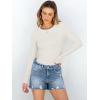 imageANRABESS Women Long Sleeve Shirts Rib Knit Slim Fit Tops Basic Tee Spring Outfits Casual TShirt Underscrubs Layer ClothesParchment