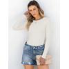 imageANRABESS Women Long Sleeve Shirts Rib Knit Slim Fit Tops Basic Tee Spring Outfits Casual TShirt Underscrubs Layer ClothesParchment
