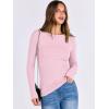 imageANRABESS Women Long Sleeve Shirts Rib Knit Slim Fit Tops Basic Tee Spring Outfits Casual TShirt Underscrubs Layer ClothesPink