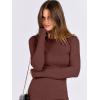 imageANRABESS Women Long Sleeve Shirts Rib Knit Slim Fit Tops Basic Tee Spring Outfits Casual TShirt Underscrubs Layer ClothesRed Brown