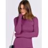 imageANRABESS Women Long Sleeve Shirts Rib Knit Slim Fit Tops Basic Tee Spring Outfits Casual TShirt Underscrubs Layer ClothesRose Purple