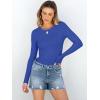imageANRABESS Women Long Sleeve Shirts Rib Knit Slim Fit Tops Basic Tee Spring Outfits Casual TShirt Underscrubs Layer ClothesRoyal Blue
