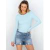 imageANRABESS Women Long Sleeve Shirts Rib Knit Slim Fit Tops Basic Tee Spring Outfits Casual TShirt Underscrubs Layer ClothesSky