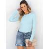 imageANRABESS Women Long Sleeve Shirts Rib Knit Slim Fit Tops Basic Tee Spring Outfits Casual TShirt Underscrubs Layer ClothesSky