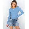 imageANRABESS Women Long Sleeve Shirts Rib Knit Slim Fit Tops Basic Tee Spring Outfits Casual TShirt Underscrubs Layer ClothesSky Blue