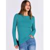 imageANRABESS Women Long Sleeve Shirts Rib Knit Slim Fit Tops Basic Tee Spring Outfits Casual TShirt Underscrubs Layer ClothesTeal