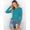 imageANRABESS Women Long Sleeve Shirts Rib Knit Slim Fit Tops Basic Tee Spring Outfits Casual TShirt Underscrubs Layer ClothesTeal