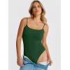 imageANRABESS Women Square Neck Spaghetti Straps Bodysuits Double Lined Sleeveless Backless Cami Body Suits Top 2026 TrendyDark Green