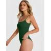 imageANRABESS Women Square Neck Spaghetti Straps Bodysuits Double Lined Sleeveless Backless Cami Body Suits Top 2026 TrendyDark Green