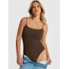imageANRABESS Women Square Neck Spaghetti Straps Bodysuits Double Lined Sleeveless Backless Cami Body Suits Top 2026 TrendyDeep Brown