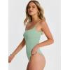 imageANRABESS Women Square Neck Spaghetti Straps Bodysuits Double Lined Sleeveless Backless Cami Body Suits Top 2026 TrendyLight Green
