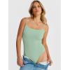 imageANRABESS Women Square Neck Spaghetti Straps Bodysuits Double Lined Sleeveless Backless Cami Body Suits Top 2026 TrendyLight Green