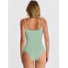 imageANRABESS Women Square Neck Spaghetti Straps Bodysuits Double Lined Sleeveless Backless Cami Body Suits Top 2026 TrendyLight Green