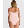 imageANRABESS Women Square Neck Spaghetti Straps Bodysuits Double Lined Sleeveless Backless Cami Body Suits Top 2026 TrendyPink
