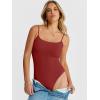imageANRABESS Women Square Neck Spaghetti Straps Bodysuits Double Lined Sleeveless Backless Cami Body Suits Top 2026 TrendyWine Red