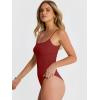 imageANRABESS Women Square Neck Spaghetti Straps Bodysuits Double Lined Sleeveless Backless Cami Body Suits Top 2026 TrendyWine Red