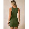 imageANRABESS Women Summer Tank Dress Ribbed Knit Fitted Bodycon Sleeveless Basic Cocktail Party Vacation Mini Dresses 2026Army Green