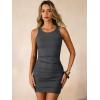 imageANRABESS Women Summer Tank Dress Ribbed Knit Fitted Bodycon Sleeveless Basic Cocktail Party Vacation Mini Dresses 2026Dark Grey