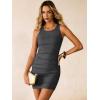 imageANRABESS Women Summer Tank Dress Ribbed Knit Fitted Bodycon Sleeveless Basic Cocktail Party Vacation Mini Dresses 2026Dark Grey
