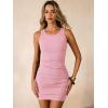 imageANRABESS Women Summer Tank Dress Ribbed Knit Fitted Bodycon Sleeveless Basic Cocktail Party Vacation Mini Dresses 2026Light Pink