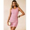 imageANRABESS Women Summer Tank Dress Ribbed Knit Fitted Bodycon Sleeveless Basic Cocktail Party Vacation Mini Dresses 2026Light Pink