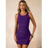 imageANRABESS Women Summer Tank Dress Ribbed Knit Fitted Bodycon Sleeveless Basic Cocktail Party Vacation Mini Dresses 2026Purple