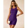 imageANRABESS Women Summer Tank Dress Ribbed Knit Fitted Bodycon Sleeveless Basic Cocktail Party Vacation Mini Dresses 2026Purple