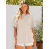 imageANRABESS Womens Oversized Tee Shirts Comfy Fabric Loose Fit Top AllDay Cozy for Gym Lounge Office Versatile Casual WearAlmond